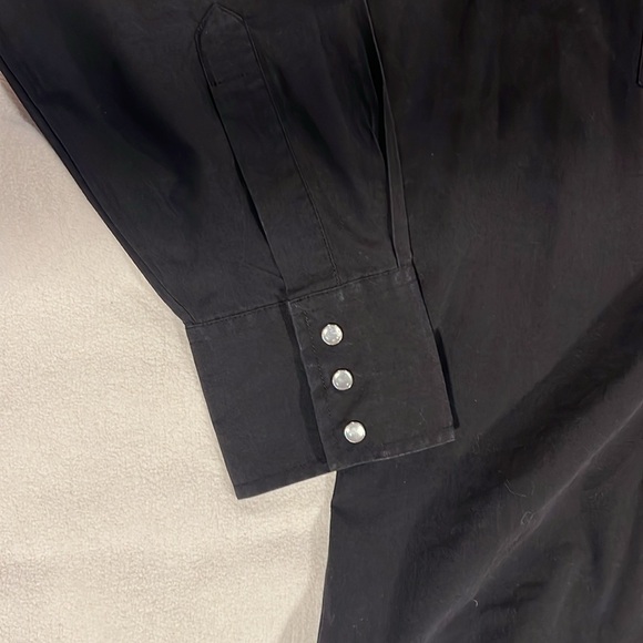 Men's Black Long-Sleeve size large from plains western wear - Picture 3 of 6